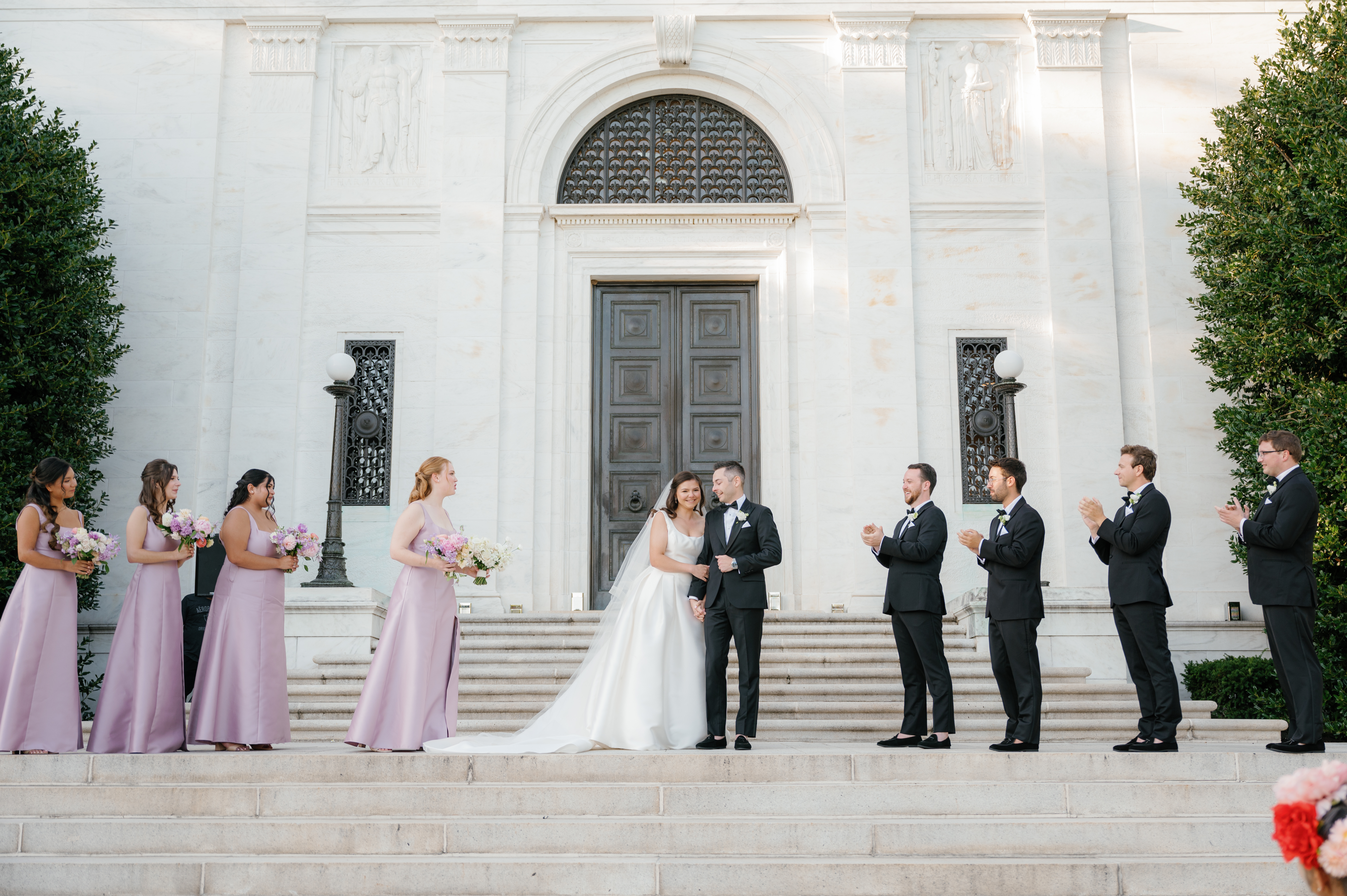 wedding party photos at Potomac View Terrace DC