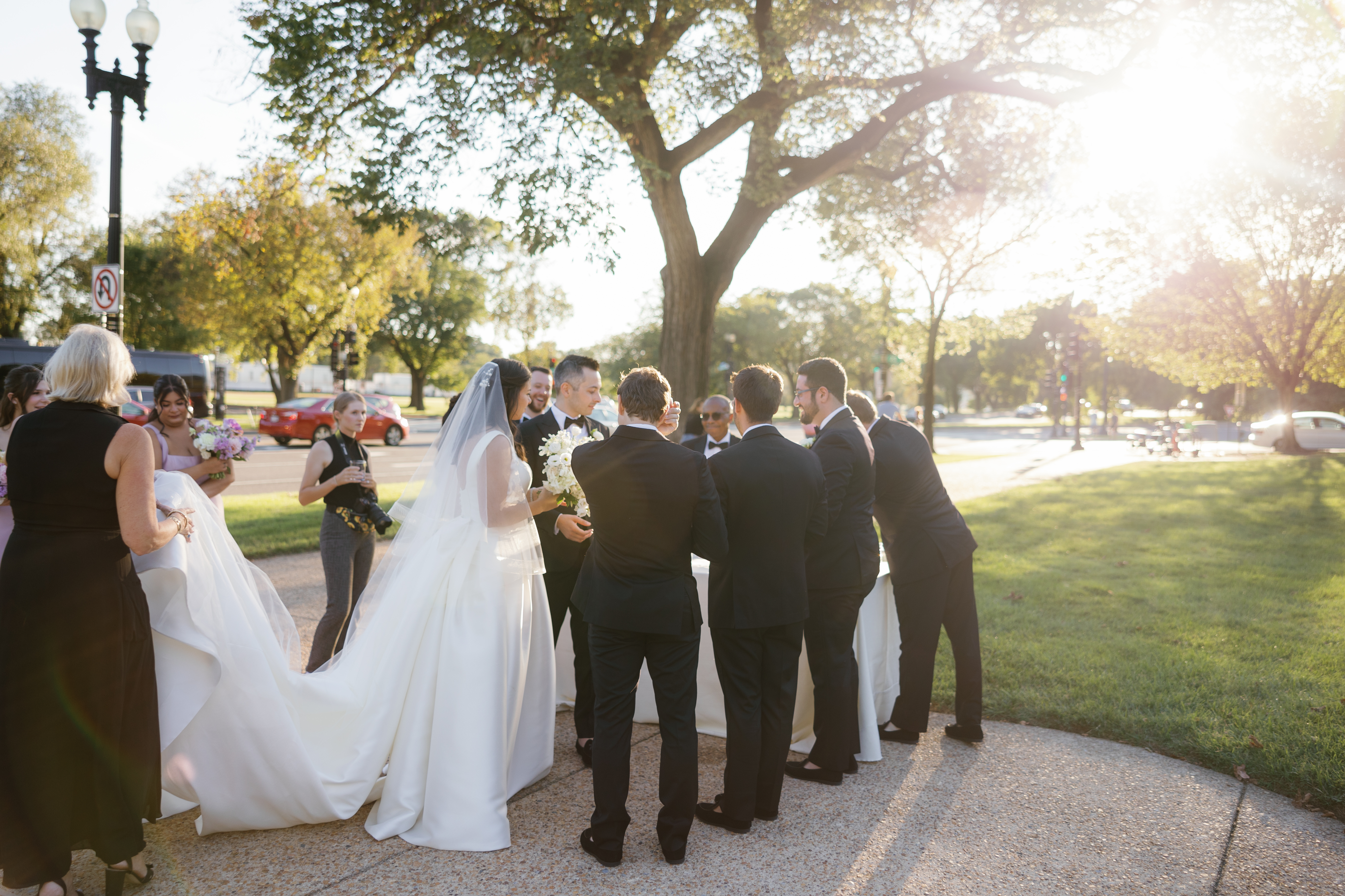 wedding party photos at Potomac View Terrace DC