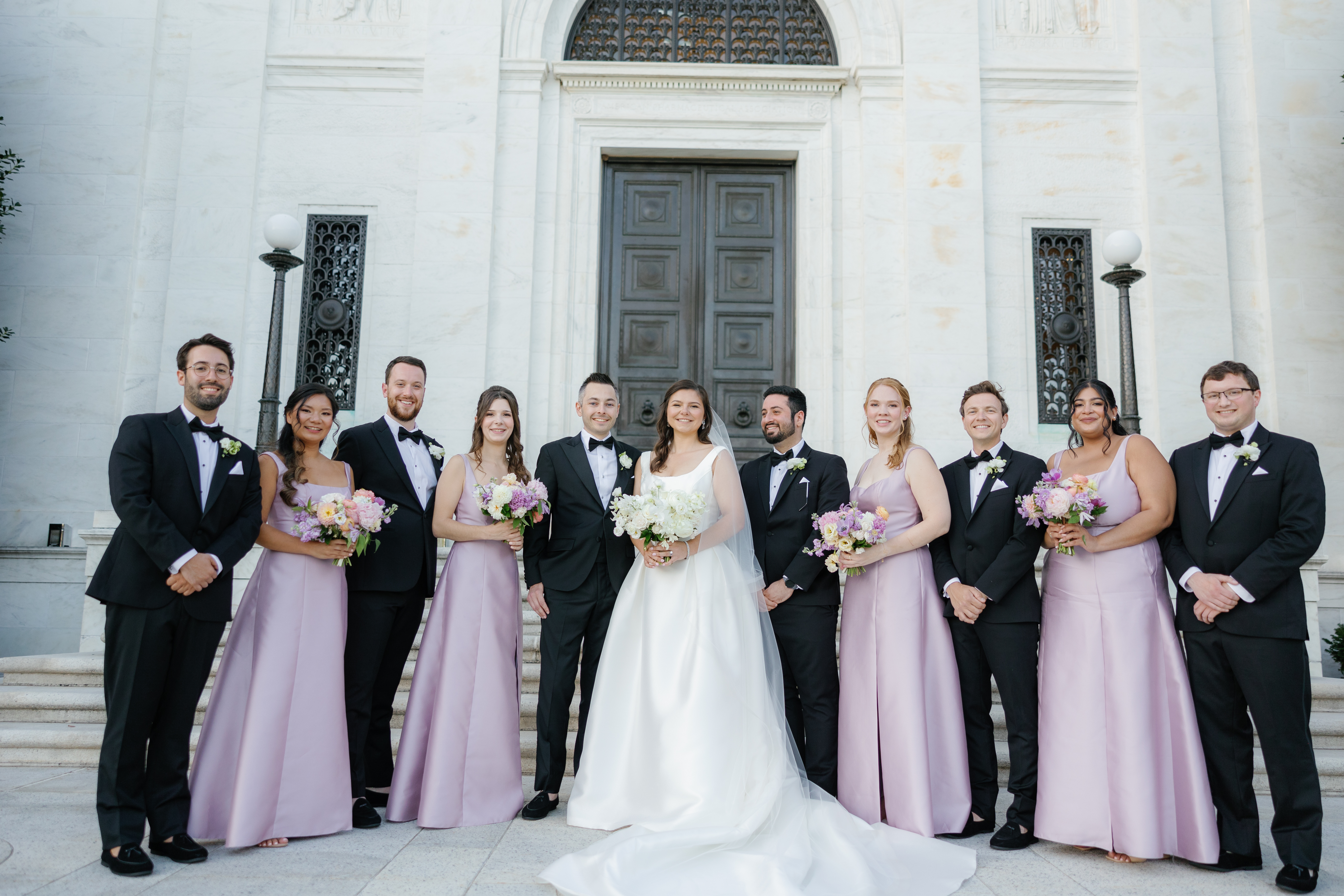 wedding party photos at Potomac View Terrace DC