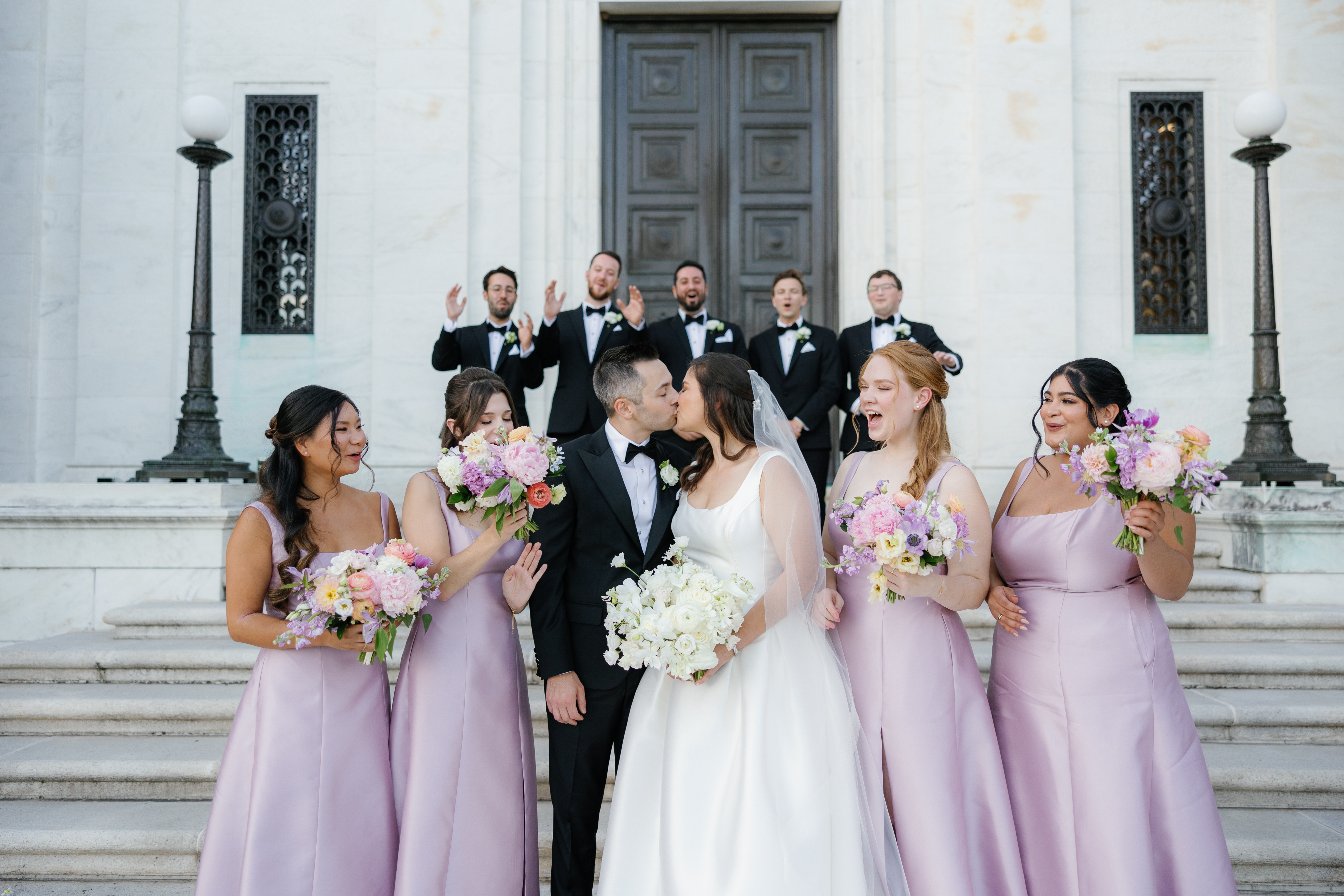 wedding party photos at Potomac View Terrace DC