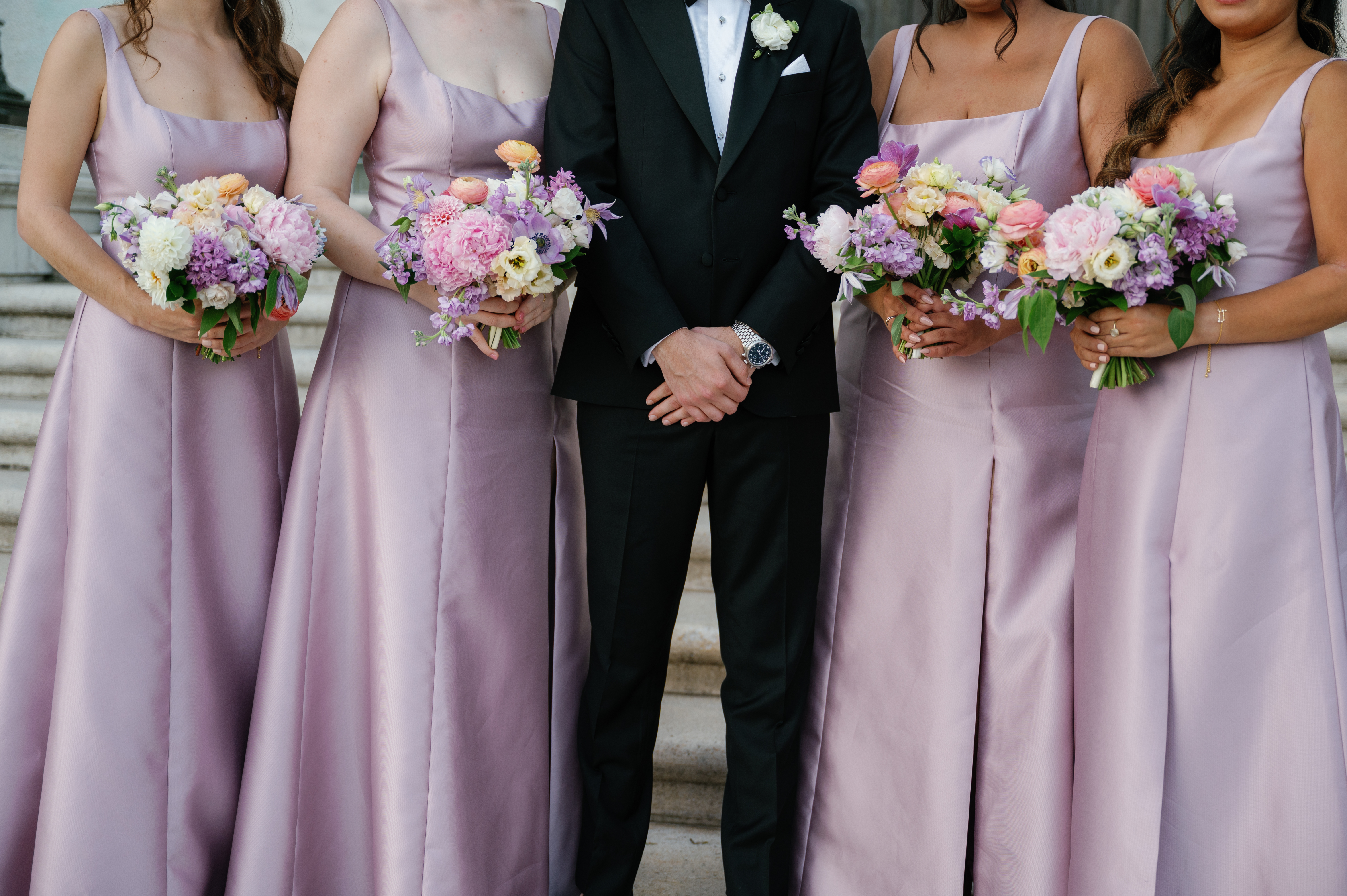 wedding party photos at Potomac View Terrace DC