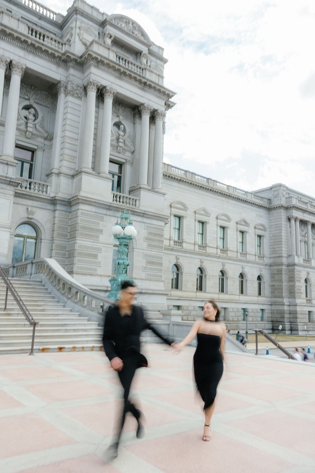 Library of Congress engagement photos outside