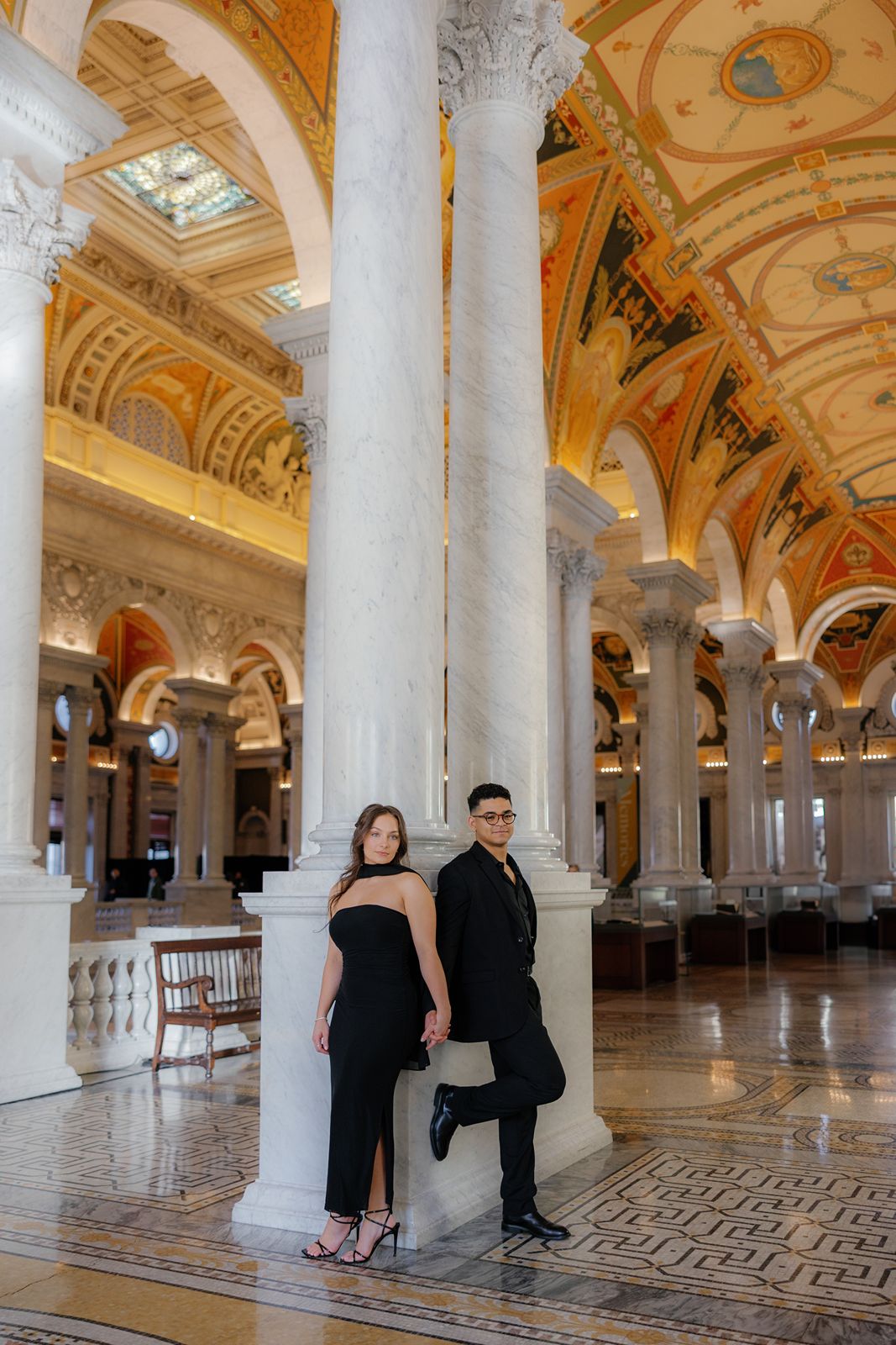 Library of Congress engagement photos mezzanine