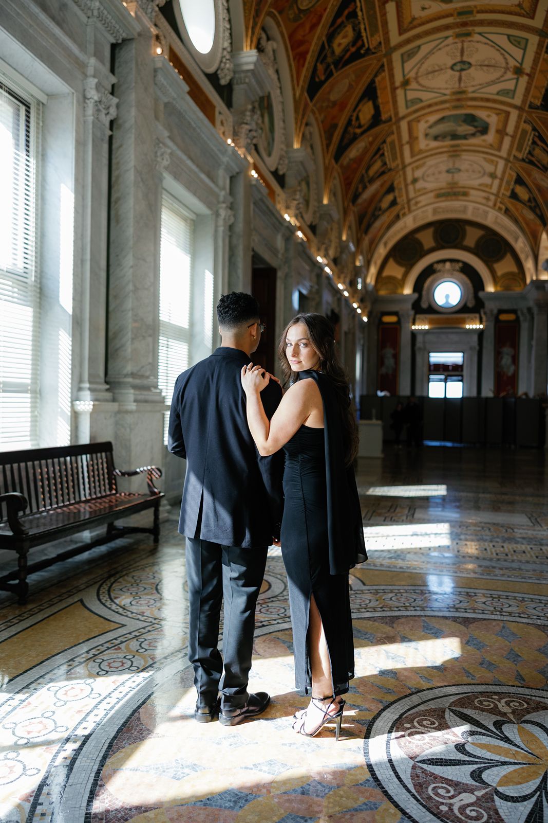 Library of Congress engagement photos mezzanine