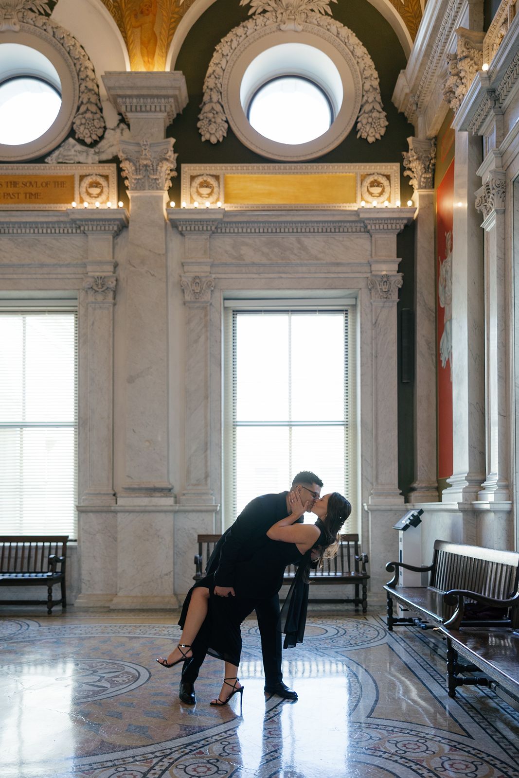 Library of Congress engagement photos mezzanine