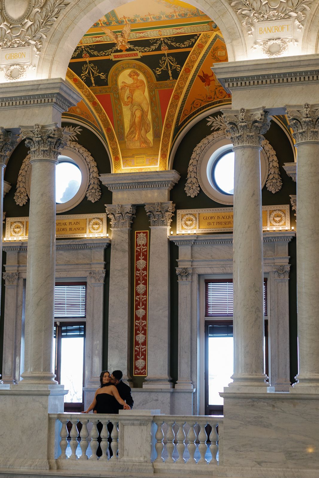 Library of Congress engagement photos mezzanine