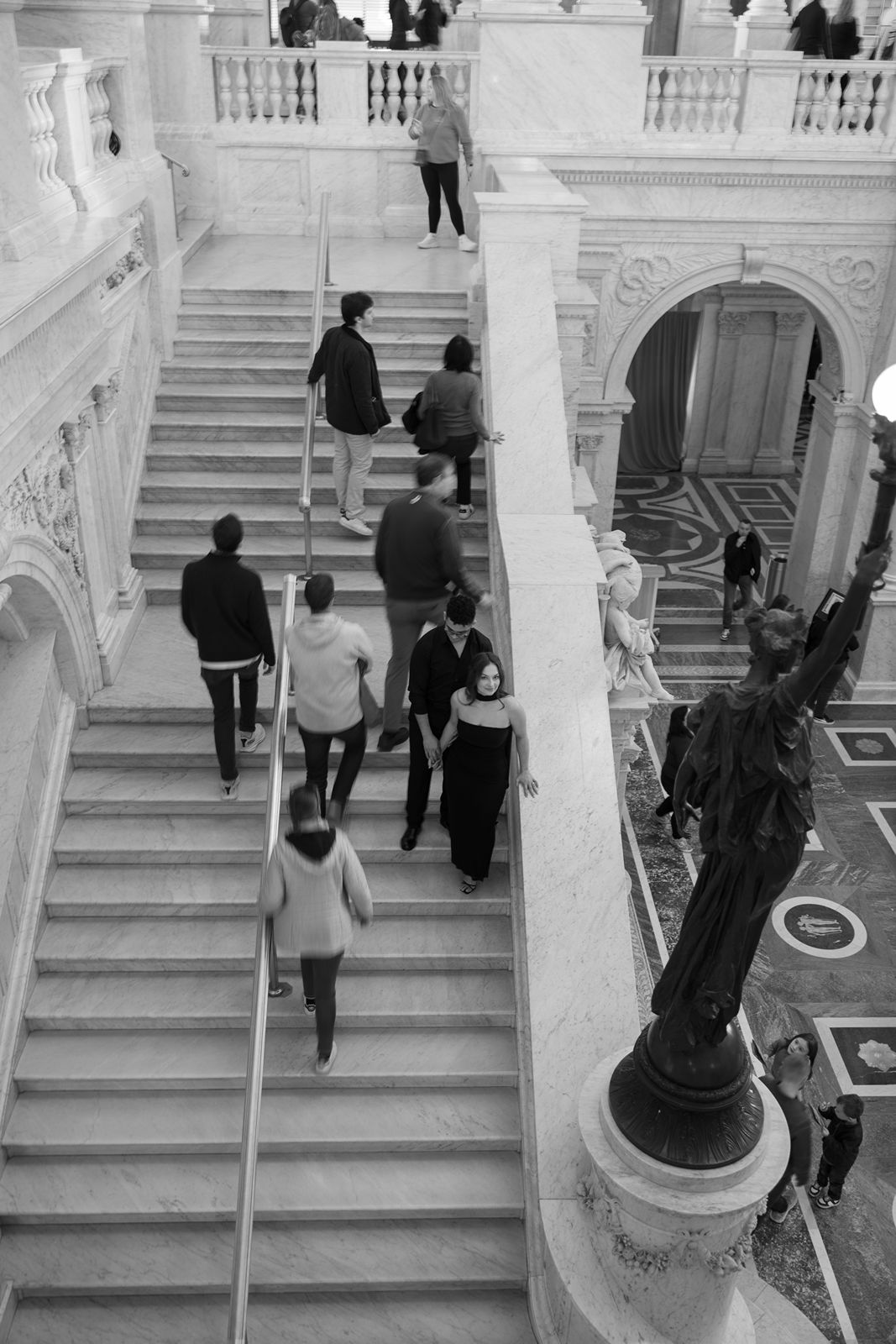 Library of Congress engagement photos Grand Staircase