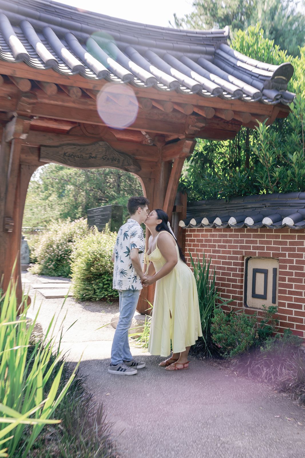 Meadowlark Botanical Garden romantic engagement photos